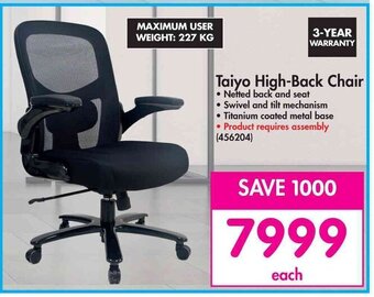 Taiyo High-Back Chair