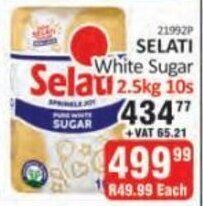 KitKat Cash and Carry SELATI White Sugar 2.5kg 10s offer