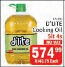 KitKat Cash and Carry D'LITE Cooking Oil 5L 4s offer