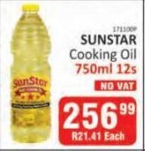 KitKat Cash and Carry SUNSTAR Cooking Oil 750ml 12s offer