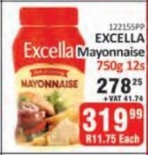KitKat Cash and Carry Excella Mayonnaise 750g 12s offer