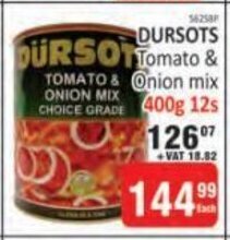 KitKat Cash and Carry DURSOTS Tomato & Onion mix 400g 12s offer