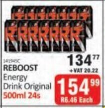 KitKat Cash and Carry REBOOST Energy Drink 500ml 24s offer