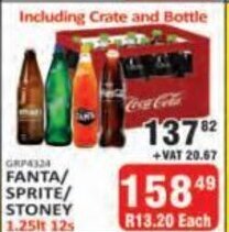 KitKat Cash and Carry FANTA, SPRITE, STONEY 1.25L 12s offer