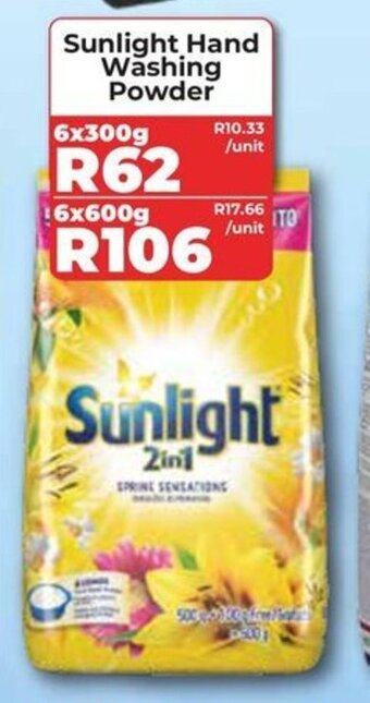 1UP Sunlight Hand Washing Powder 6x300g offer