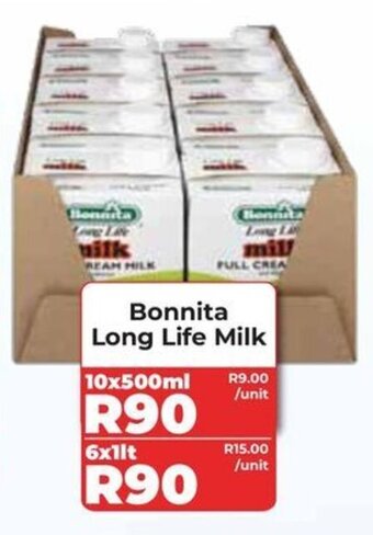 1UP Bonnita Long Life Milk 10x500ml offer