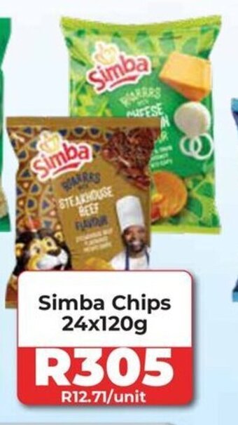 1UP Simba Chips 24x120g offer