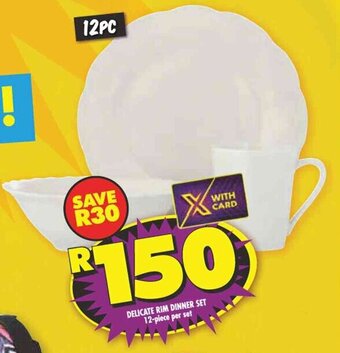 Shoprite DELICATE RIM DINNER SET 12-piece per set offer