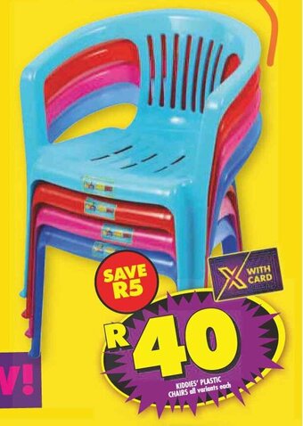 Shoprite KIDDIES' PLASTIC CHAIRS offer