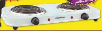 Shoprite ESSENTIALS TWIN SPIRAL HOT PLATE offer
