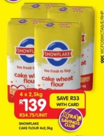 Shoprite SNOWFLAKE CAKE FLOUR 4x2.5kg offer