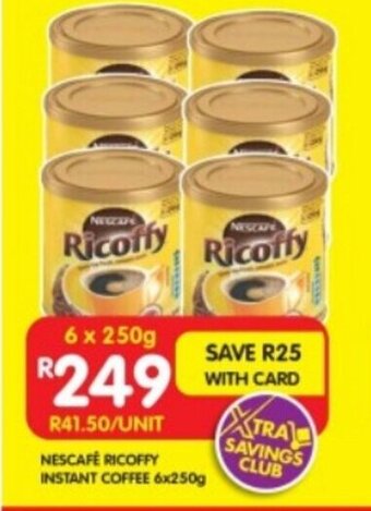 Shoprite NESCAFÉ RICOFFY INSTANT COFFEE 6x250g offer