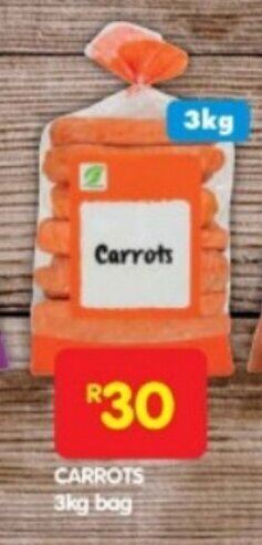 Shoprite CARROTS 3kg bag offer