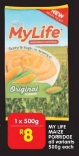 MY LIFE MAIZE PORRIDGE all variants 500g each