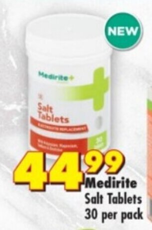 Shoprite Medirite Salt Tablets 30 per pack offer