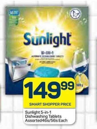 Pick n Pay Sunlight 5-in-1 Dishwashing Tablets Assorted46s/56s Each offer