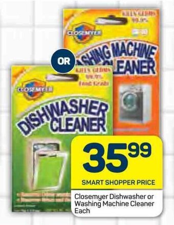 Pick n Pay Closemyer Dishwasher or Washing Machine Cleaner Each offer