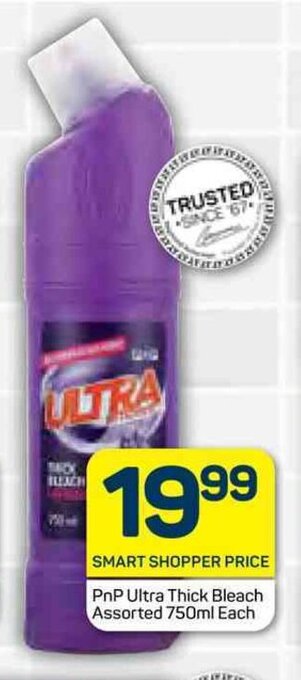 Pick n Pay PnP Ultra Thick Bleach Assorted 750ml Each offer