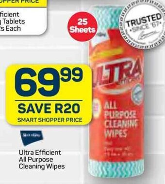 Pick n Pay Ultra Efficient All Purpose Cleaning Wipes offer