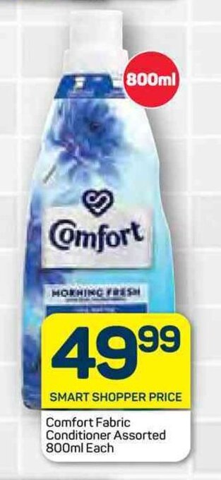 Pick n Pay Comfort Fabric Conditioner Assorted 800ml Each offer