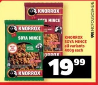 Usave KNORROX SOYA MINCE all variants 400g each offer