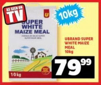 Usave UBRAND SUPER WHITE MAIZE MEAL 10kg offer