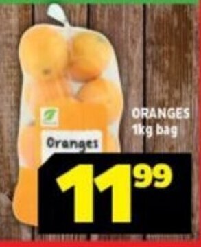 Usave ORANGES 1kg bag offer