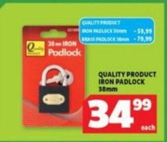 Usave QUALITY PRODUCT IRON PADLOCK 38mm offer
