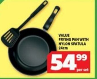 VALUE FRYING PAN WITH NYLON SPATULA 24cm
