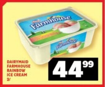 Usave DAIRYMAID FARMHOUSE RAINBOW ICE CREAM 2L offer