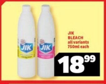 Usave JIK BLEACH all variants 750ml each offer