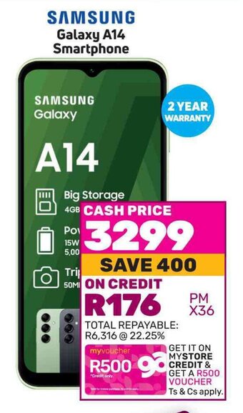 Game SAMSUNG Galaxy A14 Smartphone offer