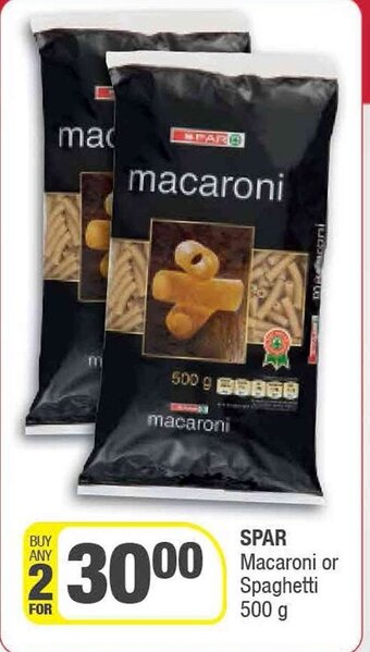 Spar SPAR Macaroni or Spaghetti 500g offer