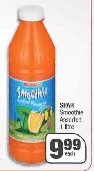 Spar SPAR Smoothie Assorted 1 litre offer