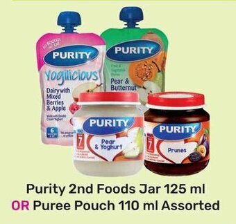 Game Purity 2nd Foods Jar 125 ml OR Puree Pouch 110 ml Assorted offer