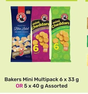 Bakers Mini Multipack 6 x 33 g OR 5 x 40g Assorted