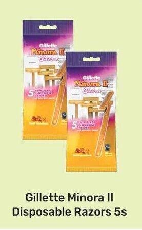 Game Gillette Minora II Disposable Razors 5s offer