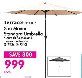Makro terraceleisure 3 m Manor Standard Umbrella offer