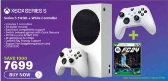 Incredible Connection XBOX SERIES S 512GB + White Controller offer