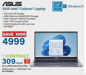 Incredible Connection ASUS X515 Intel Celeron Laptop offer