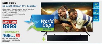 Incredible Connection SAMSUNG 55-inch UHD Smart TV + Soundbar offer