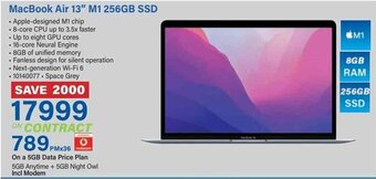 Incredible Connection MacBook Air 13" M1 256GB SSD offer