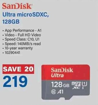 Incredible Connection SanDisk Ultra microSDXC, 128GB offer