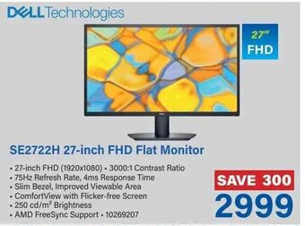 Incredible Connection DELL SE2722H 27-inch FHD Flat Monitor offer