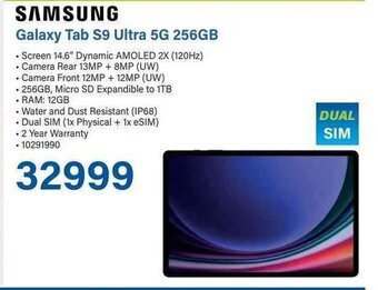 Incredible Connection SAMSUNG Galaxy Tab S9 Ultra 5G 256GB offer