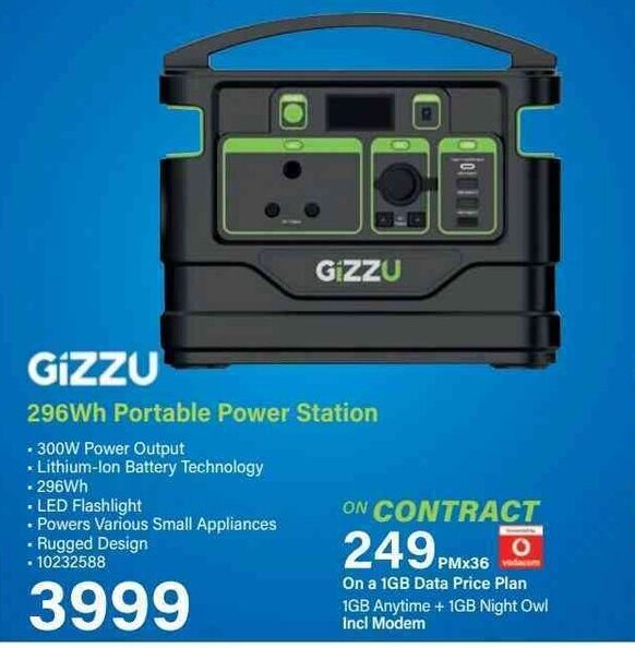 GIZZU 296Wh Portable Power Station offer at Incredible Connection