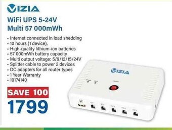 Incredible Connection VIZIA WiFi UPS 5-24V Multi 57 000mWh offer