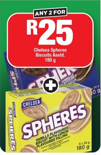 OK Foods Chelsea Spheres Biscuits Asstd. 180g offer