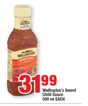OK Foods WELLINGTON'S SWEET CHILL SAUCE 500ml offer
