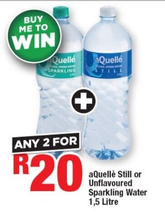 OK Foods aQuellè Still or Unflavoured Sparkling Water 1.5 Litre offer